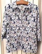 NIEUW Barbara Lebek wit/beige/blauwe blouse maat 44, Blauw, Maat 42/44 (L), Nieuw, Ophalen of Verzenden