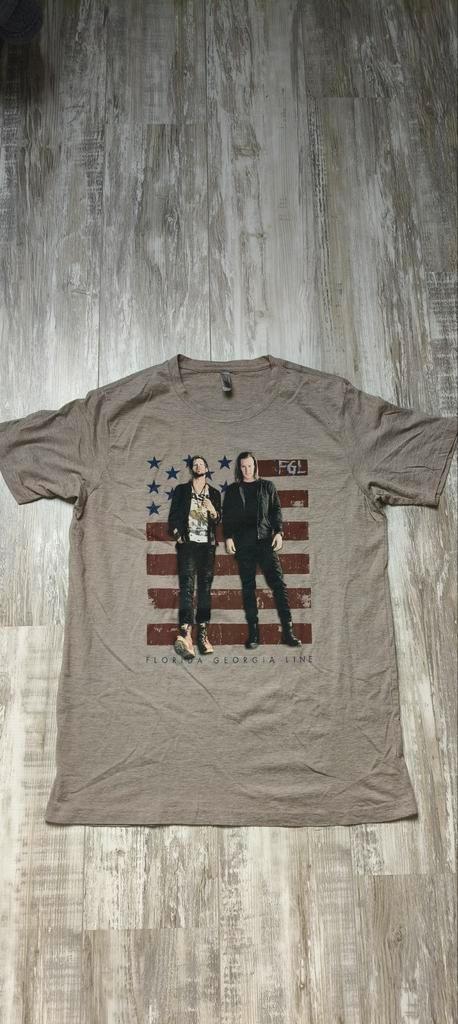Florida Georgia Line T-Shirt - Bandshirt - Concert Tour, Kleding | Heren, T-shirts, Gedragen, Maat 52/54 (L), Grijs, Ophalen of Verzenden