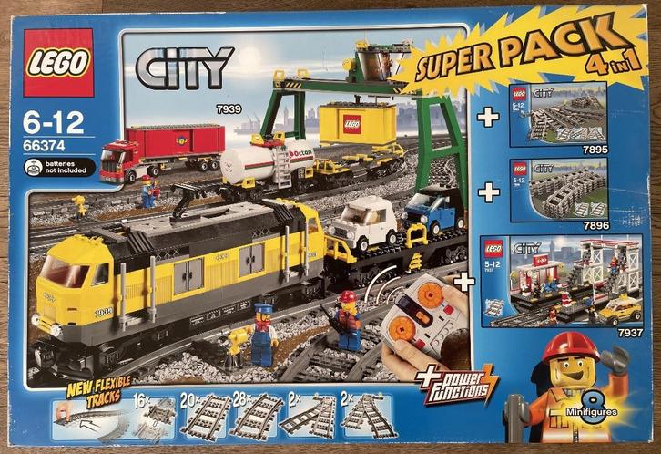 Lego set: 66374 - City: Super pack 4 in 1 Cargo Train, Kinderen en Baby's, Speelgoed | Duplo en Lego, Nieuw, Lego, Complete set