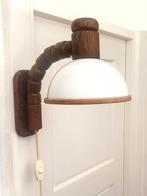 Vintage Steinhauer 70s buigbare paddenstoel wandlamp, hout, Ophalen, Gebruikt, Hout, Mid-century