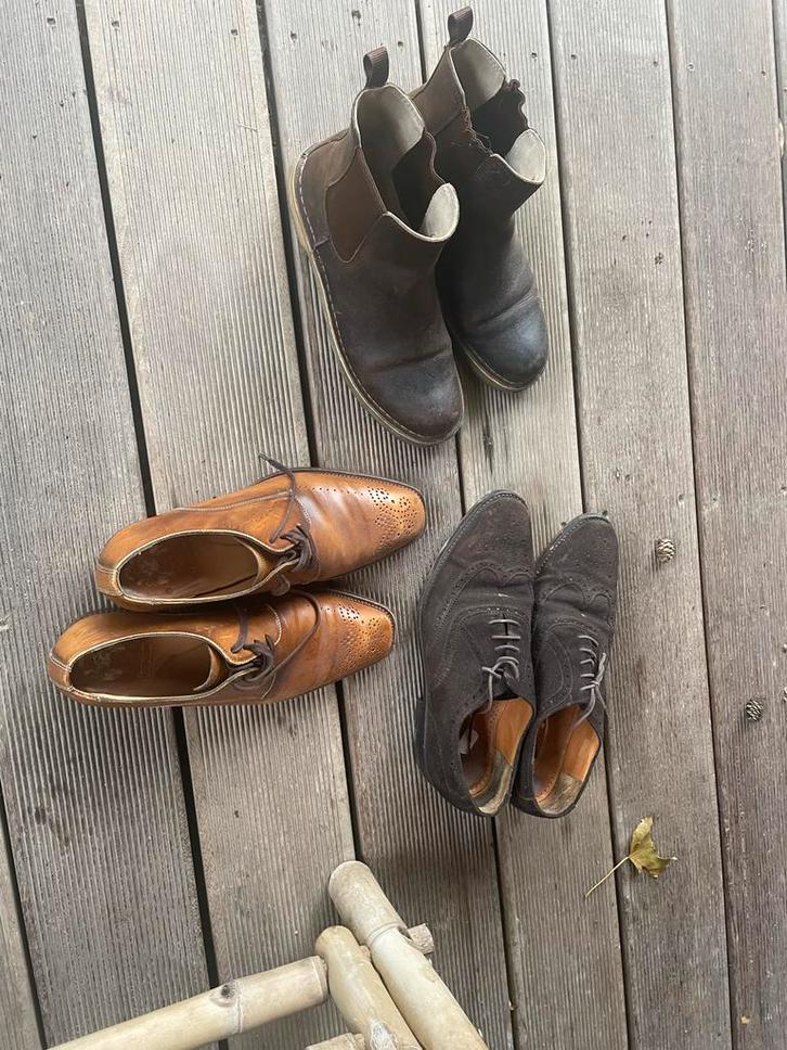 Herenschoenen pakket maat 42 - Clarks, van Lier, Avang, Kleding | Heren, Schoenen, Gedragen, Boots, Bruin, Ophalen of Verzenden