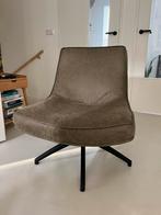 Moderne draai fauteuil groengrijs, Huis en Inrichting, Fauteuils, Ophalen, Zo goed als nieuw, 50 tot 75 cm