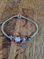 Disney bedelarmband met Mickey en Minnie Mouse, Ophalen of Verzenden, Zo goed als nieuw, Met bedels of kralen, Zilver