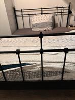 Bed 160x200 - Prima Staat - Zonder Matras, Huis en Inrichting, Zwart, Tweepersoons, Ophalen of Verzenden, Zo goed als nieuw