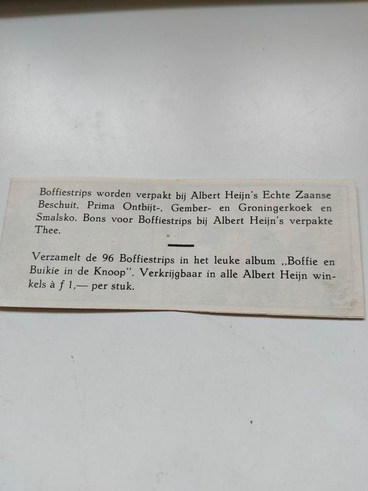 Boffiestrip No.3 Albert Heijn 1953, Verzamelen, Merken en Reclamevoorwerpen, Gebruikt, Gebruiksvoorwerp, Verzenden