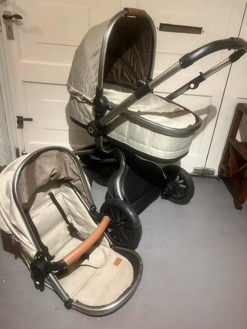 Compleet baby- kinderwagen grijs/beige merk Qute, Kinderen en Baby's, Kinderwagens en Combinaties, Zo goed als nieuw, Overige merken