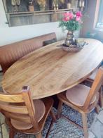 prachtige mahonie houten ovalen tafel, Huis en Inrichting, Tafels | Eettafels, Ophalen, 100 tot 150 cm, Vijf personen of meer