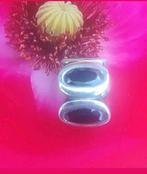 Pandora met 5 grote, ovale zwarte zirkonia's., Sieraden, Tassen en Uiterlijk, Bedels, Pandora, Ophalen of Verzenden, Zo goed als nieuw