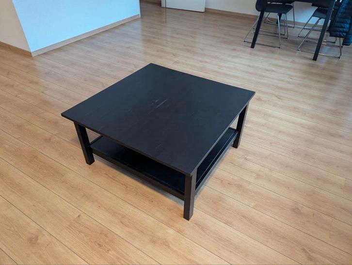 Donkerbruine Salontafel met extra plank (Ikea}, Huis en Inrichting, Tafels | Salontafels, Gebruikt, Minder dan 50 cm, 50 tot 100 cm