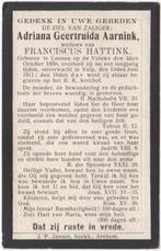 Adriana G. Aarnink 1850 Loenen Veluwe + 1911 Velp, 60 jr, Verzenden
