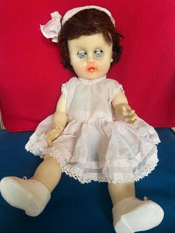 Vintage Pop uit 1960, Kinderen en Baby's, Speelgoed | Poppen, Gebruikt, Overige typen, Ophalen of Verzenden