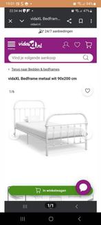 Eenpersoons bed wit nieuw, 90 cm, Eenpersoons, Wit, Nieuw
