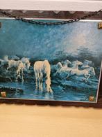 Schilderij prent paarden alfredo palmero ’60, Ophalen of Verzenden, 'T Olde Gre-j, Info@toldegrej.nl, Endepoelstraat 20f Didam
