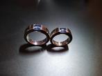 Ringen met synthetische diamanten. ZEER MOOI ONTWERP !!, Nieuw, Ophalen of Verzenden, Dame of Heer, Met edelsteen