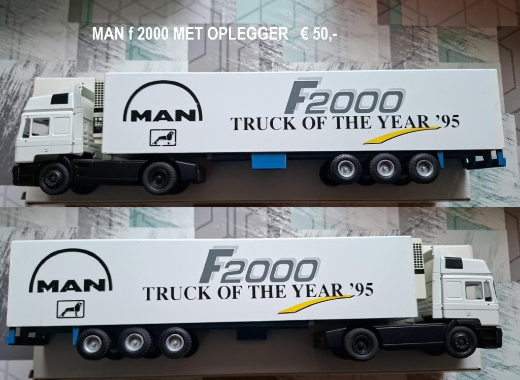 javi man f 2000 truck of the year, Hobby en Vrije tijd, Modelauto's | 1:50, Ophalen of Verzenden, Zo goed als nieuw, Bus of Vrachtwagen