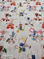 katoentje wit kerst muisjes, Hobby en Vrije tijd, Stoffen en Lappen, 120 cm of meer, Nieuw, Ophalen of Verzenden, Katoen