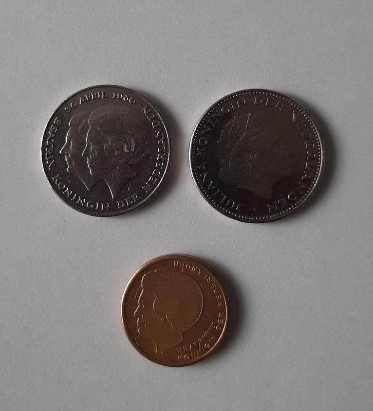 Munten van 2,5 en 5 gulden, Postzegels en Munten, Munten | Nederland, Losse munt, Overige waardes, Koningin Beatrix, Ophalen of Verzenden