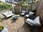 Loungeset - 1 bank, 3 stoelen incl. kussen en 3 tafels, Ophalen, Bank