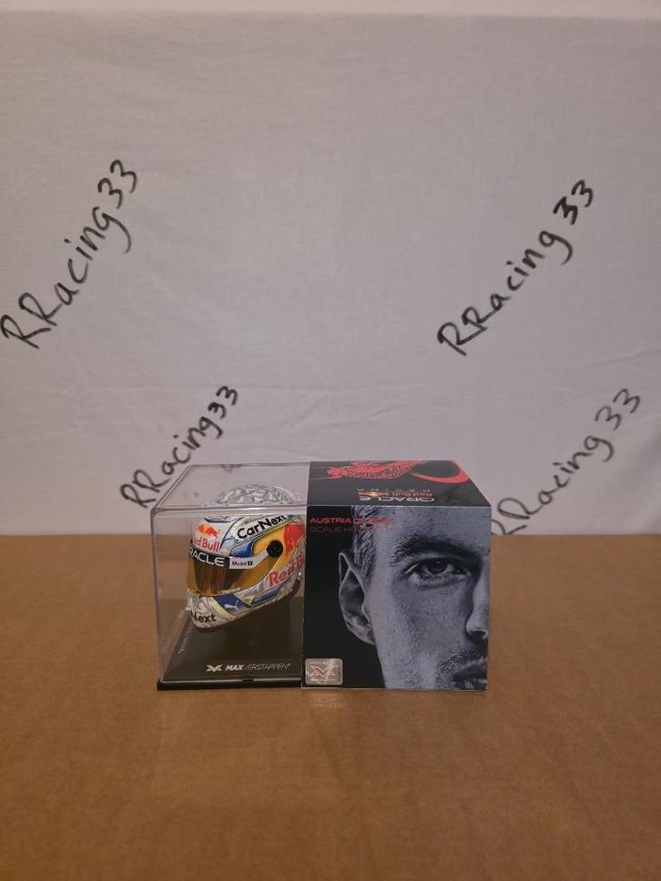 Verstappen Oostenrijk 2022 helm 1:4 + kinspoiler, Verzamelen, Automerken, Motoren en Formule 1, Nieuw, Formule 1, Ophalen of Verzenden