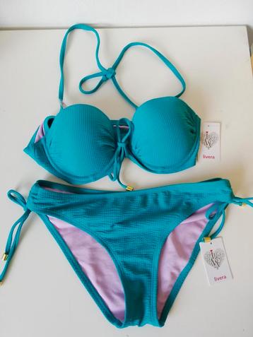 Bikini livera turquoise top B/C broekje maat 36/S
 beschikbaar voor biedingen