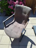 eet kamer stoelen, Huis en Inrichting, Stoelen, Ophalen, Overige kleuren, Metaal met micro leder bekleding in kleur Taupe, Zo goed als nieuw