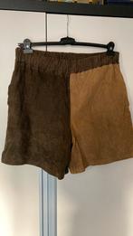 Vintage echt suede dames short L, Ophalen of Verzenden, Zo goed als nieuw, Maat 52/54 (L), Beige