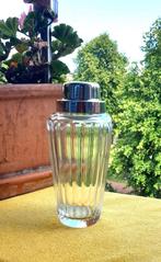 Kristallen cocktailshaker met verzilverd montuur en deksel, Ophalen of Verzenden