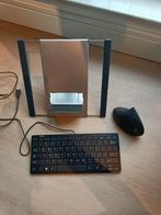Ergonomische reis set - laptop standaard, toetsenbord & muis, Ophalen of Verzenden, Zo goed als nieuw, Mousetrapper, In hoogte verstelbaar
