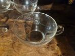 Vintage Glazen Punch Set met Lepel en Deksel, Glas of Glazen, Ophalen of Verzenden, Effen, Glas