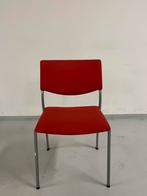 4 rode stoffen stoelen, Huis en Inrichting, Stoelen, Ophalen, Gebruikt, Vier, Stof