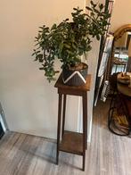 Vintage antiek hout bijzettafeltje plantentafeltje tafeltje, Ophalen of Verzenden, Zo goed als nieuw