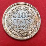 10 cent 1943 EP. Unc., Postzegels en Munten, Munten | Nederland, Zilver, Ophalen of Verzenden, 10 cent, Koningin Wilhelmina