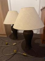 2 grote (nachtkast) lampen van goede kwaliteit, Ophalen, Gebruikt, 50 tot 75 cm
