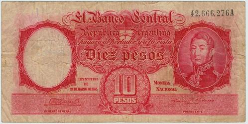 20-603 Argentinie 10 pesos ND, Postzegels en Munten, Bankbiljetten | Amerika, Los biljet, Zuid-Amerika, Verzenden