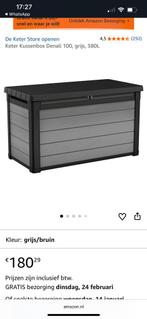 Keter denali 100 kussenbox opbergbox 21.8 kg 380L zie foto’s, Tuin en Terras, Ophalen, Nieuw, Kunststof, Overige typen