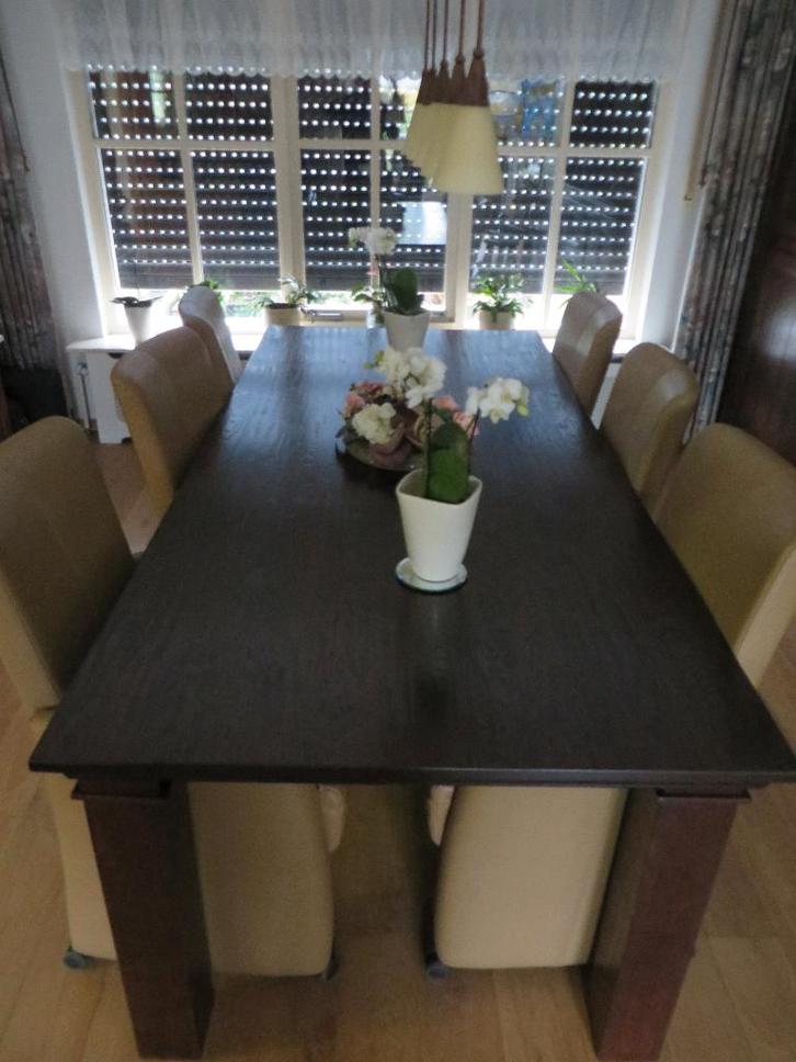 Eiken houten eetkamertafel, Huis en Inrichting, Tafels | Eettafels, Gebruikt, 100 tot 150 cm, 200 cm of meer, Vijf personen of meer