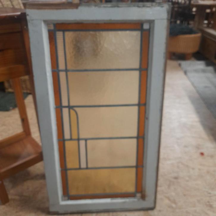 2 Oude glas in lood ramen, Doe-het-zelf en Verbouw, Glas en Ramen, Ophalen