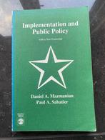 Implementation and Public Policy, Boeken, Ophalen of Verzenden, Daniel Mazmanian, Zo goed als nieuw, Alpha