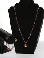 roze goudkleurig setje armband + ketting open gewerkt hartje, Marktplaats@koningsieraden.nl, Overige materialen, Verzenden, Nieuw