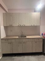 Bruynzeel keuken (zonder apparatuur), Huis en Inrichting, Keuken | Complete keukens, Gebruikt, Bruin, Enkelwandige keuken, Ophalen of Verzenden
