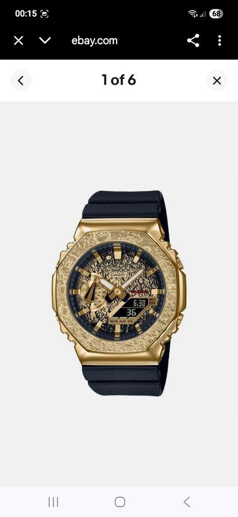 Casio G-Shock Moon Gold GM-2100MG-1AJR, Sieraden, Tassen en Uiterlijk, Horloges | Heren, Gebruikt, Polshorloge, Casio, Goud, Kunststof