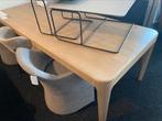 Tafel harvey 250x100 blank eiken afgeronde hoeken hoge korti, Ophalen, 100 tot 150 cm, Eikenhout, Vijf personen of meer