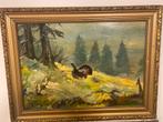 Gerard C. Krol - Boslandschap met fazant, Antiek en Kunst, Kunst | Schilderijen | Klassiek, Ophalen of Verzenden
