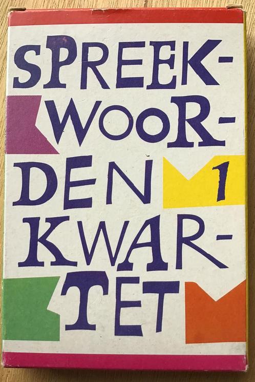 Spreekwoordenkwartet 1 - ZGAN, Verzamelen, Speelkaarten, Jokers en Kwartetten, Zo goed als nieuw, Kwartet(ten), Ophalen of Verzenden