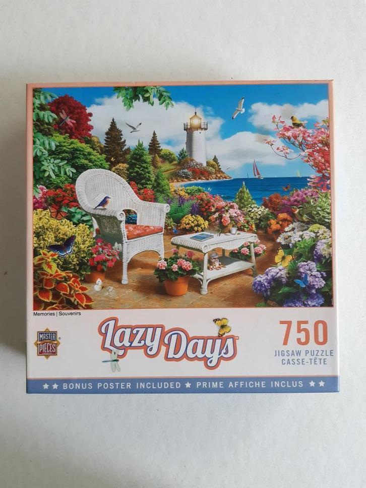 Bits and Pieces Lazy Days 750 stukjes, Hobby en Vrije tijd, Denksport en Puzzels, Gebruikt, Legpuzzel, 500 t/m 1500 stukjes, Ophalen of Verzenden