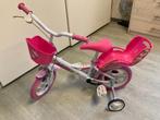 Roze kinderfietsje Unicorn van Dino, Ophalen, Zijwieltjes, Dino Bikes, Minder dan 16 inch
