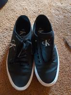 Calvin klein 'cupsole flatform laceup low txt', Zwart, Ophalen of Verzenden, Zo goed als nieuw, Schoenen met hoge hakken