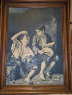 Grote kinderen eten druiven en een meloen, Ophalen