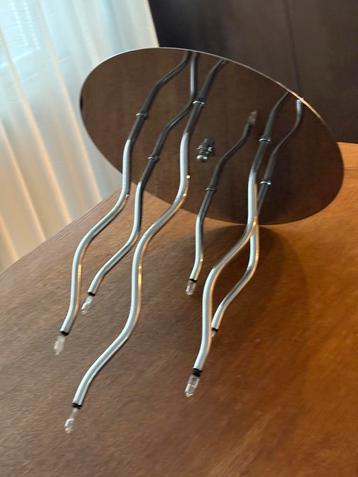 Plafond hanglamp Octopus chroom met 6 ongelijke armen beschikbaar voor biedingen