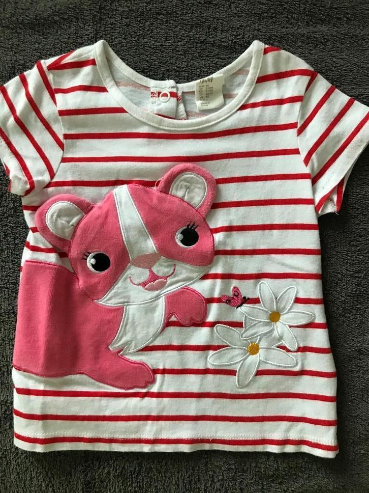 nieuw tshirt met korte mouw van H&M maat 80 (86), Kinderen en Baby's, Babykleding | Maat 80, Nieuw, Meisje, Shirtje of Longsleeve